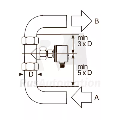 Схема установки датчика потока FL6001 фото
