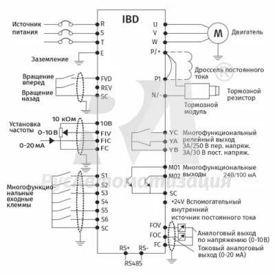 Схема подключения IBD224U43B фото